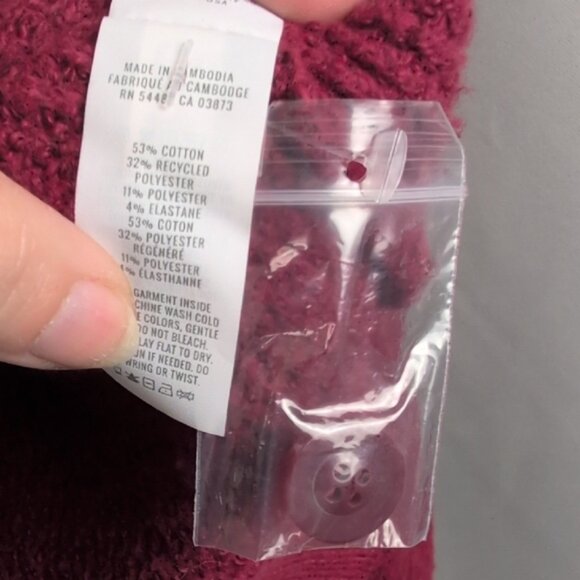 Aerie Maroon Button-Up Sweater - Picture 3 of 4